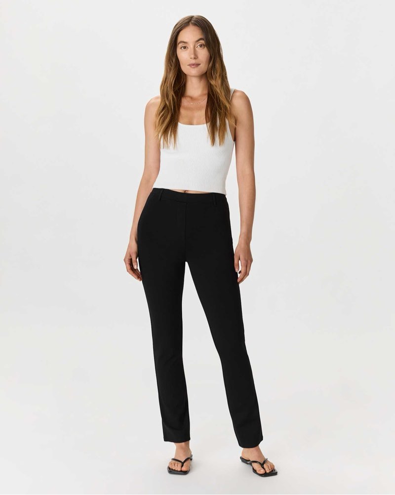 Quince  Ultra-Stretch Ponte Straight Leg Pants / Black / M