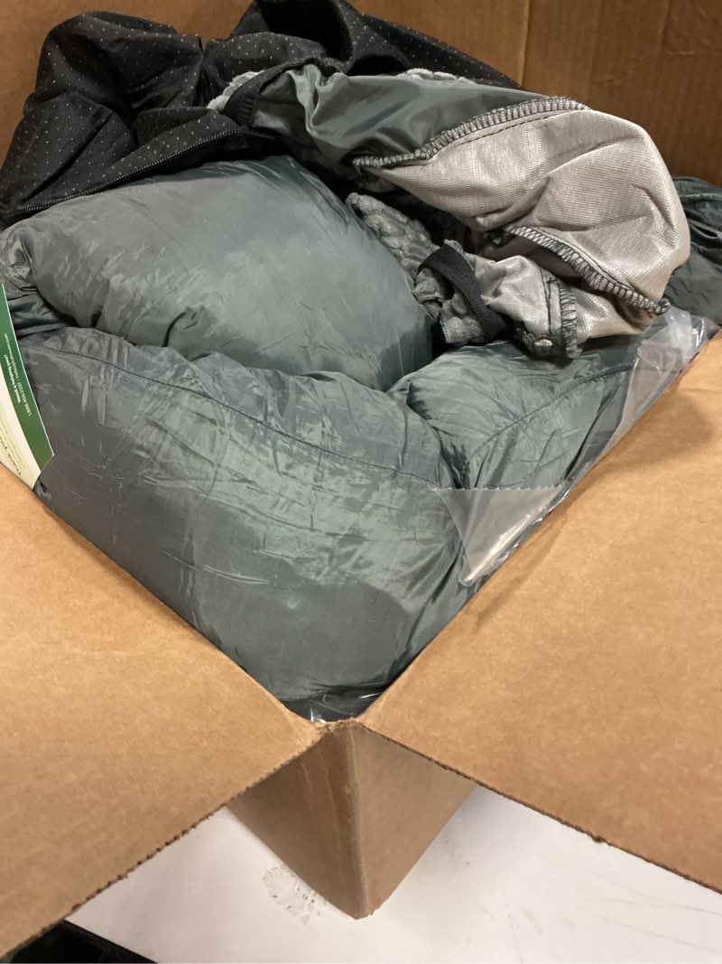 Condition photo showing Good Condition for Furhaven Orthopedic Dog Bed for Large Dogs w/ Removable Bolsters & Washable Cover, For Dogs Up to 95 lbs - Plush & Velvet Waves Perfect Comfort Sofa - Granite Gray, Jumbo/XL