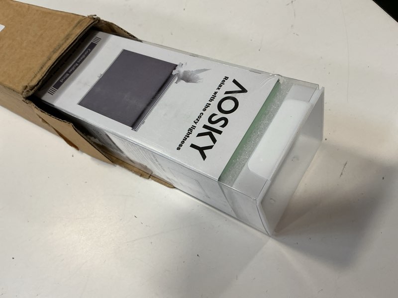 Condition photo showing Good Condition for AOSKY Cordless Roller Shades Blackout Blinds for Windows Room Darkening Rolled Up Shades with Spring System, UV Protection Window Shades Door Blinds for Home and Office (38" W x 72" H, Ivory) 38"W x 72"H Ivory
