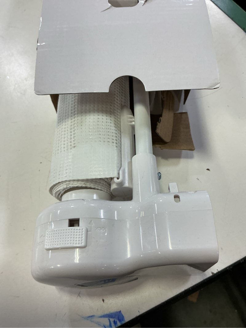Condition photo showing As Is for 24 Inches Tall Retractable Dog Gate for The House, Short Baby Gates to Step Over, Extends up to 55" Wide, Reinforced Mesh Puppy Gate for Doorways, Step Over Pet Gate for Stairs, Indoor/Outdoor (White) White Reinforced 24" Tall x 55" Wide
