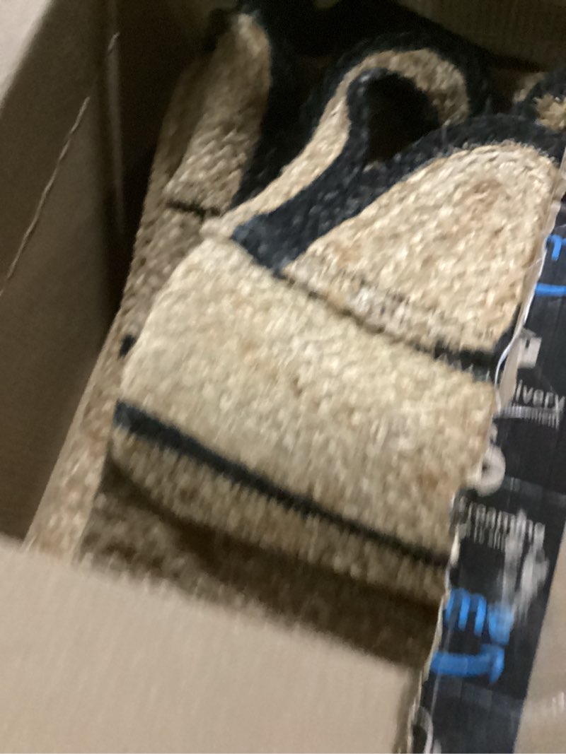 Condition photo showing New/Like New for camilson outdoor rug 5x7 - modern outside rugs for patios porches waterproof durable washable non-shedding, easy-to-clean indoor outdoor area carpet (5 x 7, bordered - jute) bordered - jute / brown 5' x 7' (rectangular)