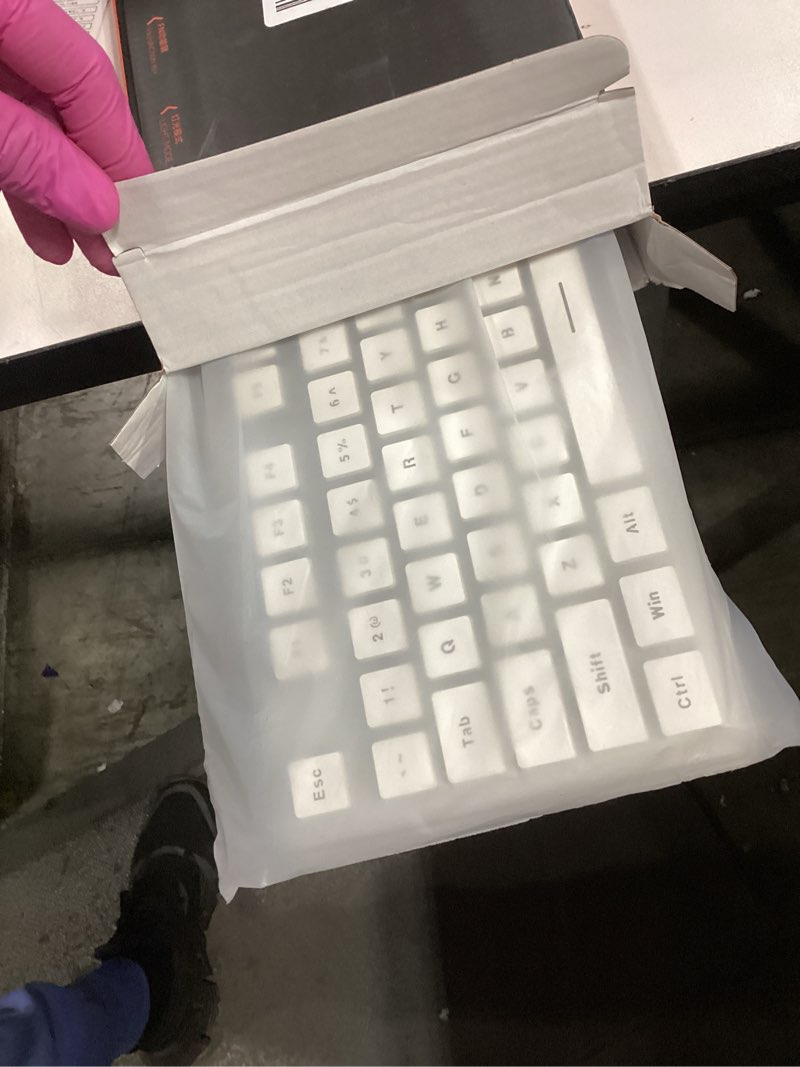 Condition photo showing Good Condition for EWEADN GX710S Backlit Computer Keyboards, Wired USB Keyboard with White Backlit, Metal Panel, Plug and Play, Pudding Keycaps Full Size Quite Computer Keyboard for Win/PC/Laptop-White