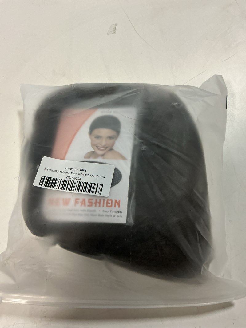 Condition photo showing New/Like New for Black Short Wig With Bangs Curly Wavy Bob Wigs for Women Shoulder Length Wigs Natural Looking Realistic Synthetic Hair Wig