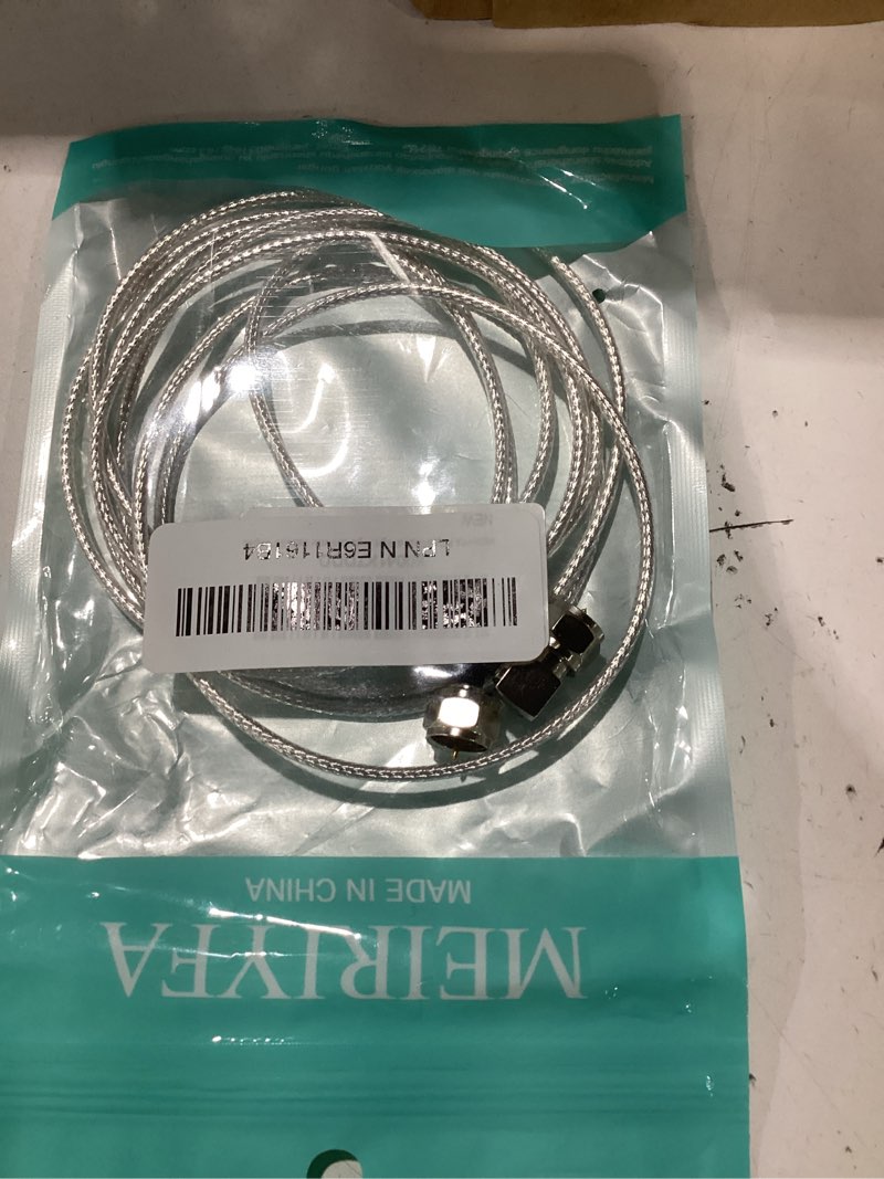 Condition photo showing New/Like New for meiriyfa f type coaxial right angle connector cable,90° angled to straight f type male rg316 digital rf coax cable cord for hdtv, catv, modem, satellite receivers (6.6ft)