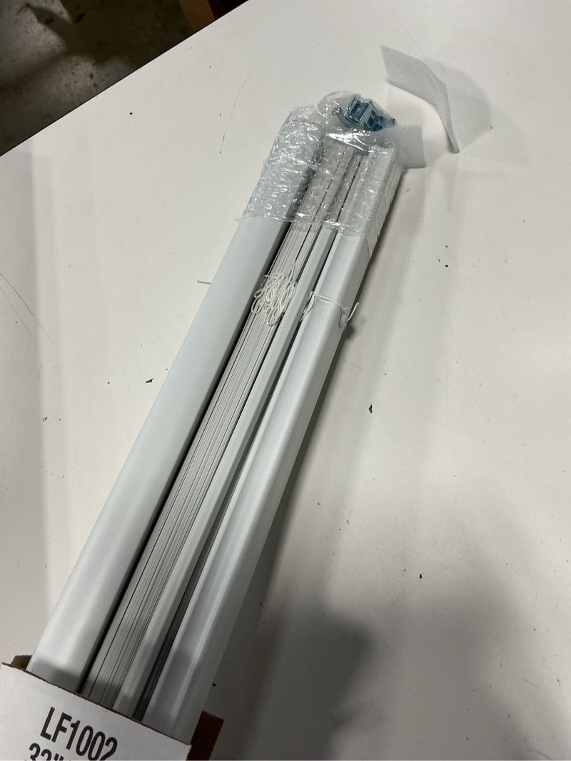 Condition photo showing Good Condition for project source 1-in slat width 33-in x 64-in cordless white vinyl light filtering mini-blinds