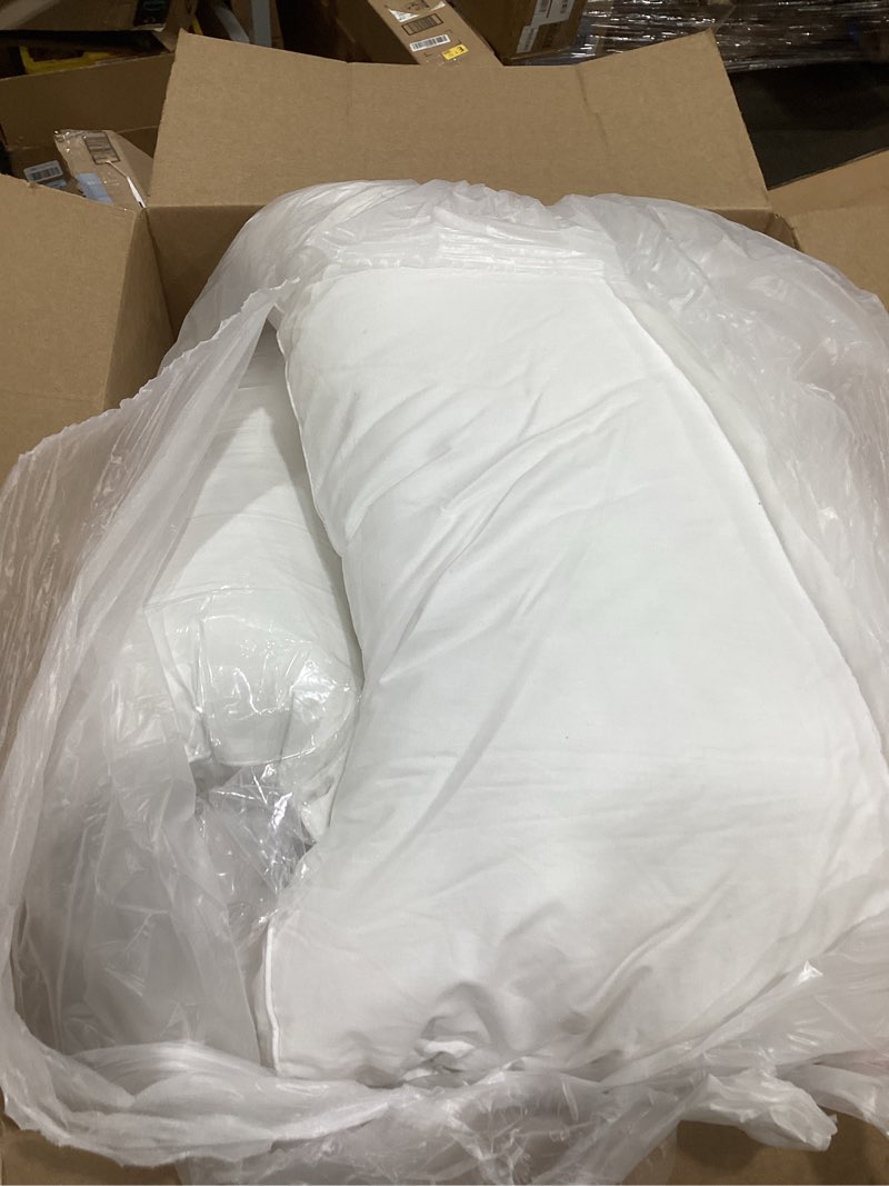 Condition photo showing As Is for bpc goose feather down pillows queen size set of 2, luxury hotel pillows with 100% organic cotton cover, bed pillow for medium firm support & cloud-like comfort, 20"x30" white queen (pack of 2)