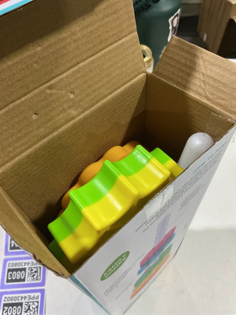 Condition photo showing New/Like New for Baby Spinning Stacking Toys for Toddlers 1-3, Rainbow Ring Stacker Montessori Toys for Babies 6-12 Months, 1 2 3 One Year Old Girl Boy Christmas Birthday Gifts, Autism Sensory Learning Toy 14 inches