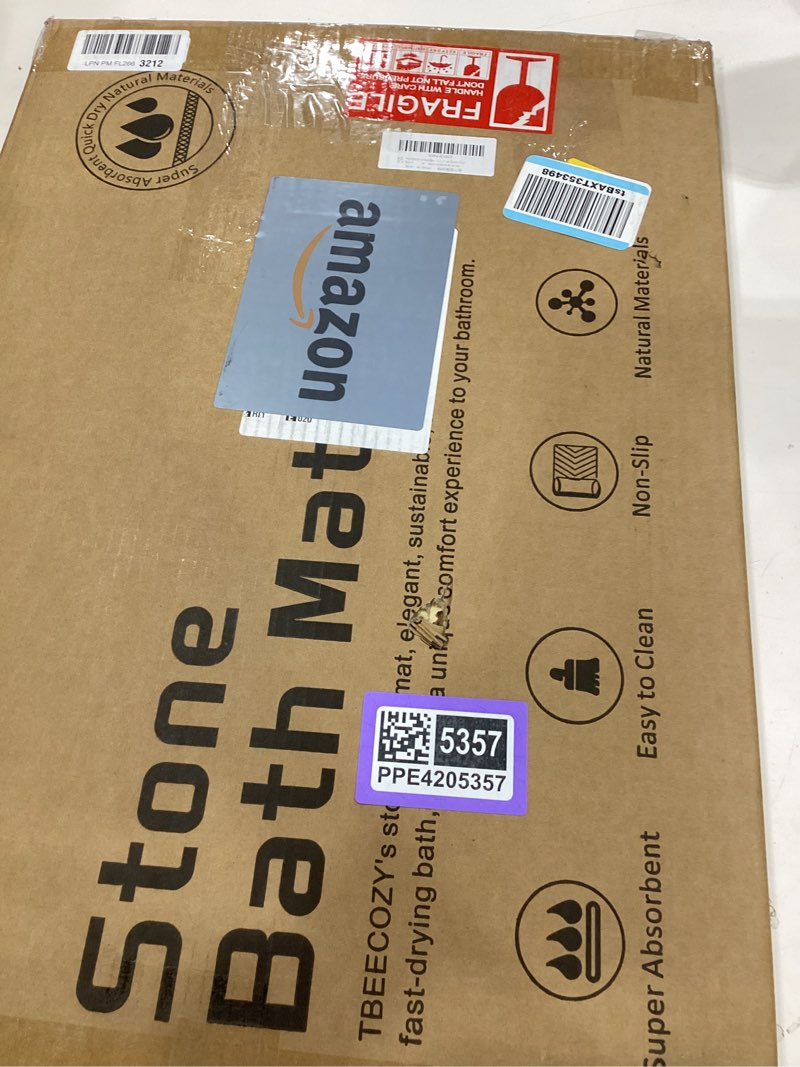 Condition photo showing Good Condition for stone bath mat, diatomite fast drying non slip stone shower mat, super absorbent for bathroom & kitchen, multi-use as pet mat, easy to clean 16"x24", gray style 08-gray 16"x24"