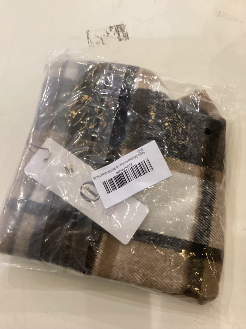 Condition photo showing New/Like New for Kinghua Womens Wool Plaid Mini Skirt Fall Winter High Waisted Bodycon Pencil Skirt