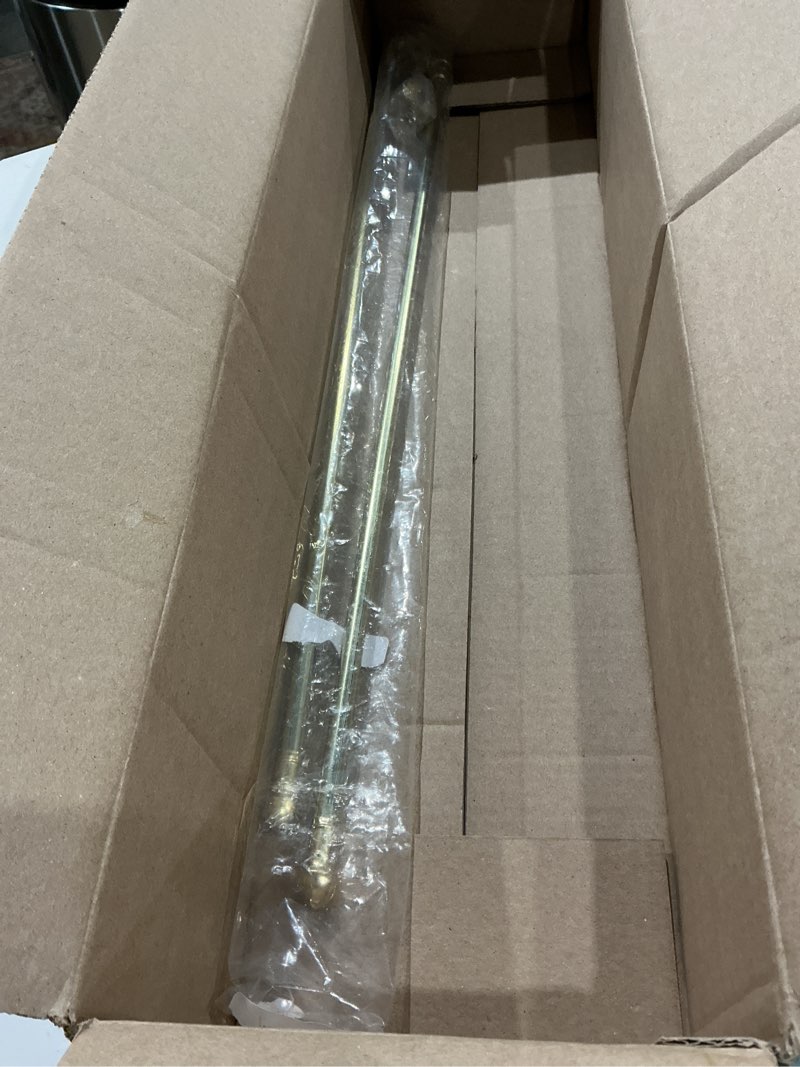 Condition photo showing Good Condition for amazing drapery hardware 7/16 inch brass cafe rods with brass ends, set of 2 (hardware included) - adjustable length 28-48 inches, easy to install metal rods for doors, windows, and sidelights 28-48 inch, 2 pack