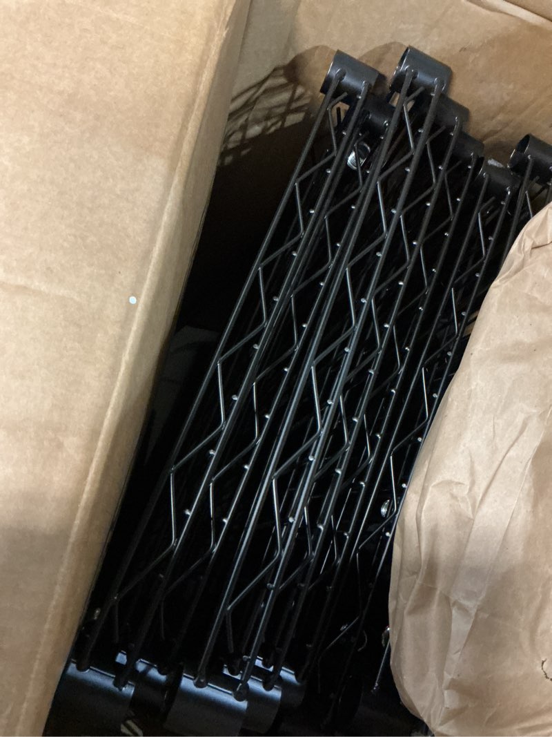 Condition photo showing Good Condition for vipek v5 portable closet wardrobe heavy duty clothes rack, freestanding clothing rack with 4 hang rods & 8 shelves, adjustable closet racks, 68.9" l x 15.7" w x 76.4" h, max load 890lbs, black black v5 standard