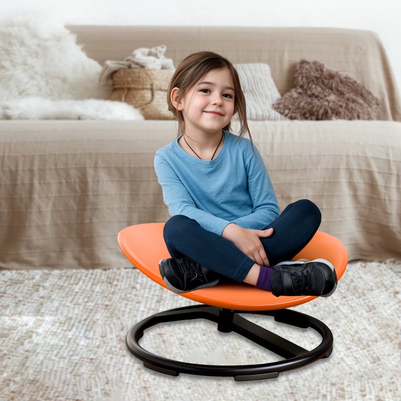 pozoera spinning chair for autistic kids - sensory spinning chair for autistic children with safety 
