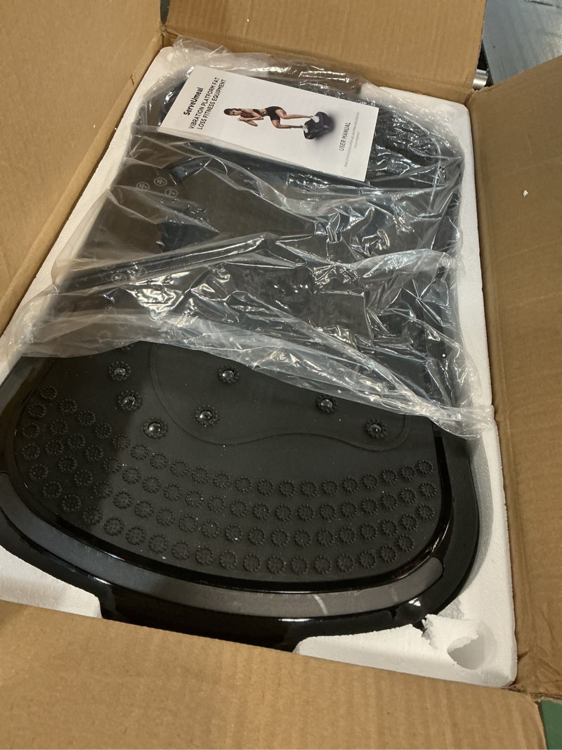 Condition photo showing Good Condition for vibration plate exercise machine for lymphatic drainage, vibration machine for full-body weight loss shaping, vibrate fitness platform 400 lbs & 200 adjustable speeds for women men home black