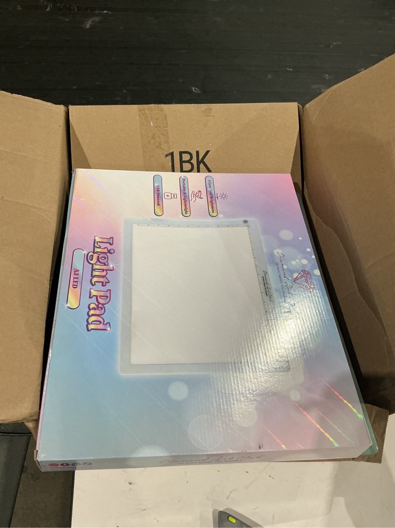 Condition photo showing New/Like New for diamond art club light pad, usb led light board for diamond painting and diy crafting, 5d diamond art tools and accessories, 16.6" x 13.5"