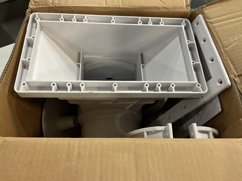 Condition photo showing As Is for swimline hydrotools standard wide mouth above ground pool skimmer kit | already assembled | abs construction | pool skimmer | wide mouth | snap-in & removable weir | above ground pool skimmer wide-mouth (assembled)