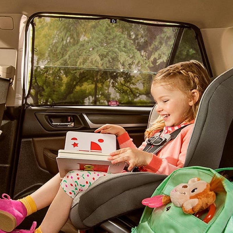 munchkin® brica® magnetic stretch to fit™ sun shade, black, 1 pack
