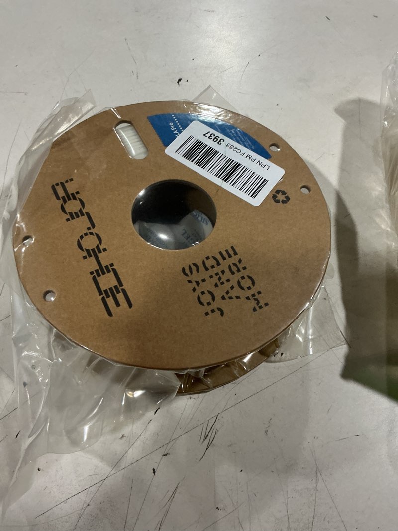 Condition photo showing Good Condition for 3dhojor pla pro filament 1.75mm cold white,pla plus filament, odor free, clog free 3d printer filament,1kg cardboard spool (2.2lbs), dimensional accuracy +/- 0.03 mm, fit most fdm 3d printer pla pro-white 1kg