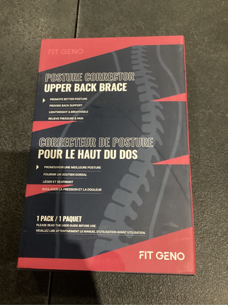 Condition photo showing New/Like New for fit geno posture corrector for women: adjustable lightweight upper back brace for neck shoulder & upper back pain relief - improve posture correct hunchback slouching kyphosis invisible under clothes (m/l under bust 32"-45") pink medium/large