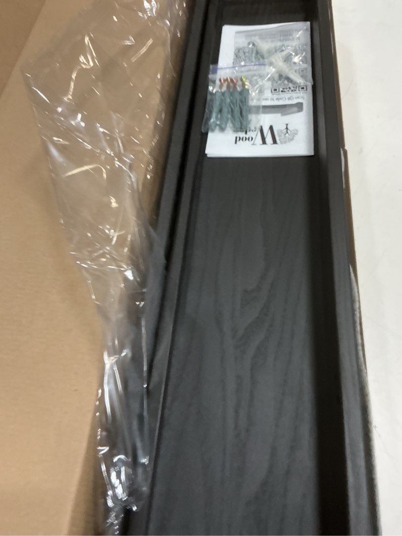Condition photo showing Good Condition for Wood Wedge Floating Shelves for Wall 24 inch, Photo & Picture Ledge, Black Modern Wall Storage Shelves with Lip, Kids Book Shelf, Shelves for Bedroom, Living Room, Bathroom, Kitchen, Set 2 24in set 2 Black