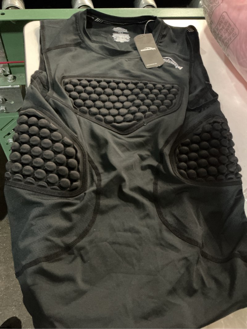 Condition photo showing Good Condition for size l coolomg youth baseball chest protector padded compression shirt sleeveless softball football lacrosse rib heart sternum guard