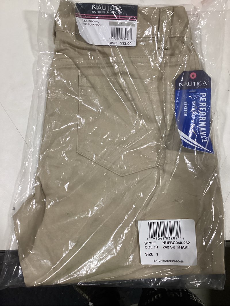 Condition photo showing As Is for Nautica Junior's Uniform Stretch Bermuda Short 1 Khaki