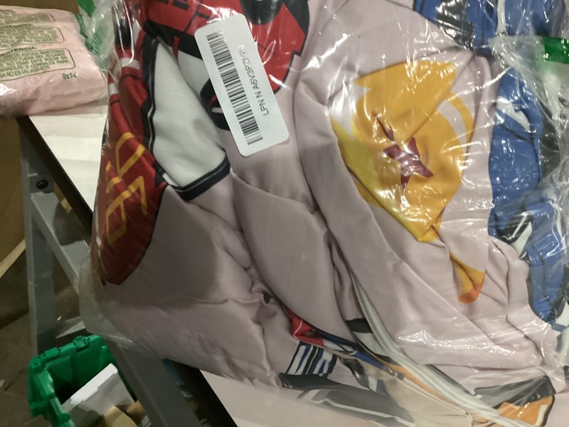 Condition photo showing As Is for Nesker Twin Zipper Bedding, Race Car Zipper Bedding Sets for Boys, 3pcs All in on one, Sport Racing Car Kids Comforter Set with Fitted Sheet and 2 Pillowcases Twin Race Car