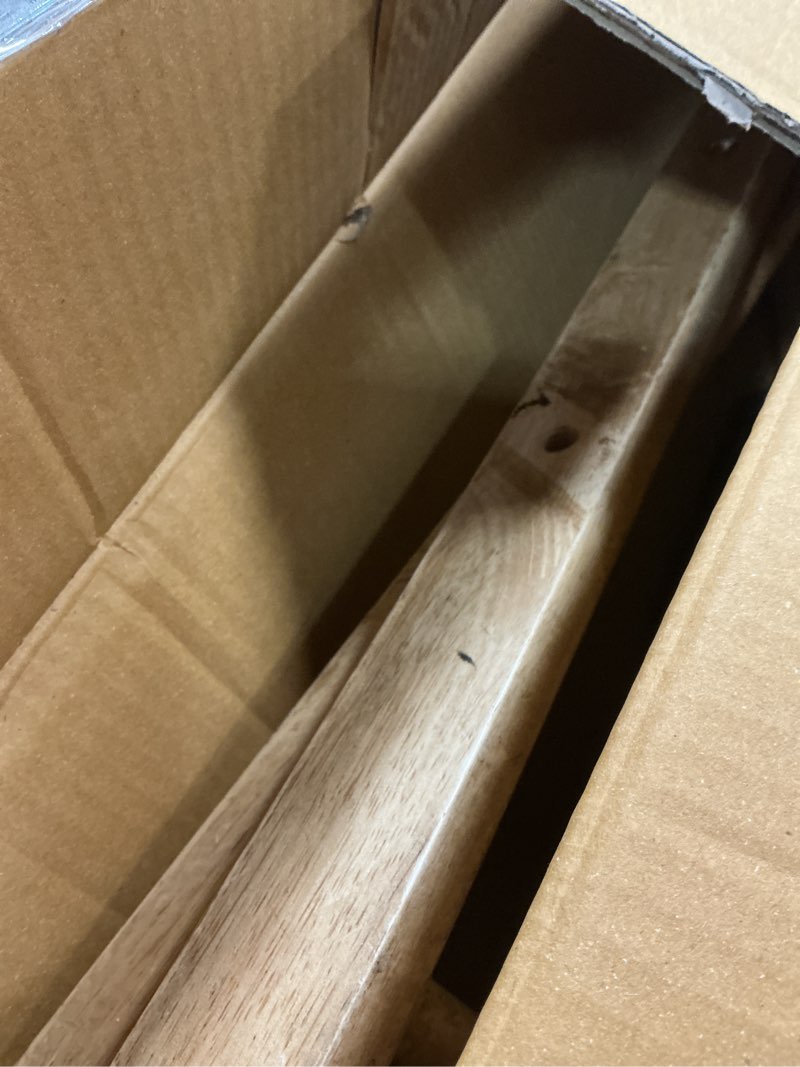 Condition photo showing As Is for Casual Home Director's Chair ,Natural Frame/Black Canvas,30" - Bar Height Natural Frame - Solid Wood 30 in Natural Frame - Solid Wood Solid