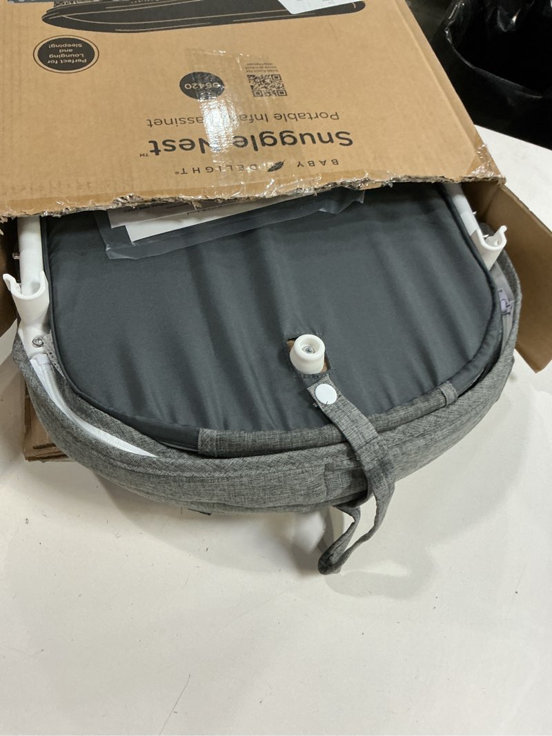 Condition photo showing New/Like New for baby delight snuggle nest bassinet, portable baby bed, for infants 0 – 5 months, charcoal tweed