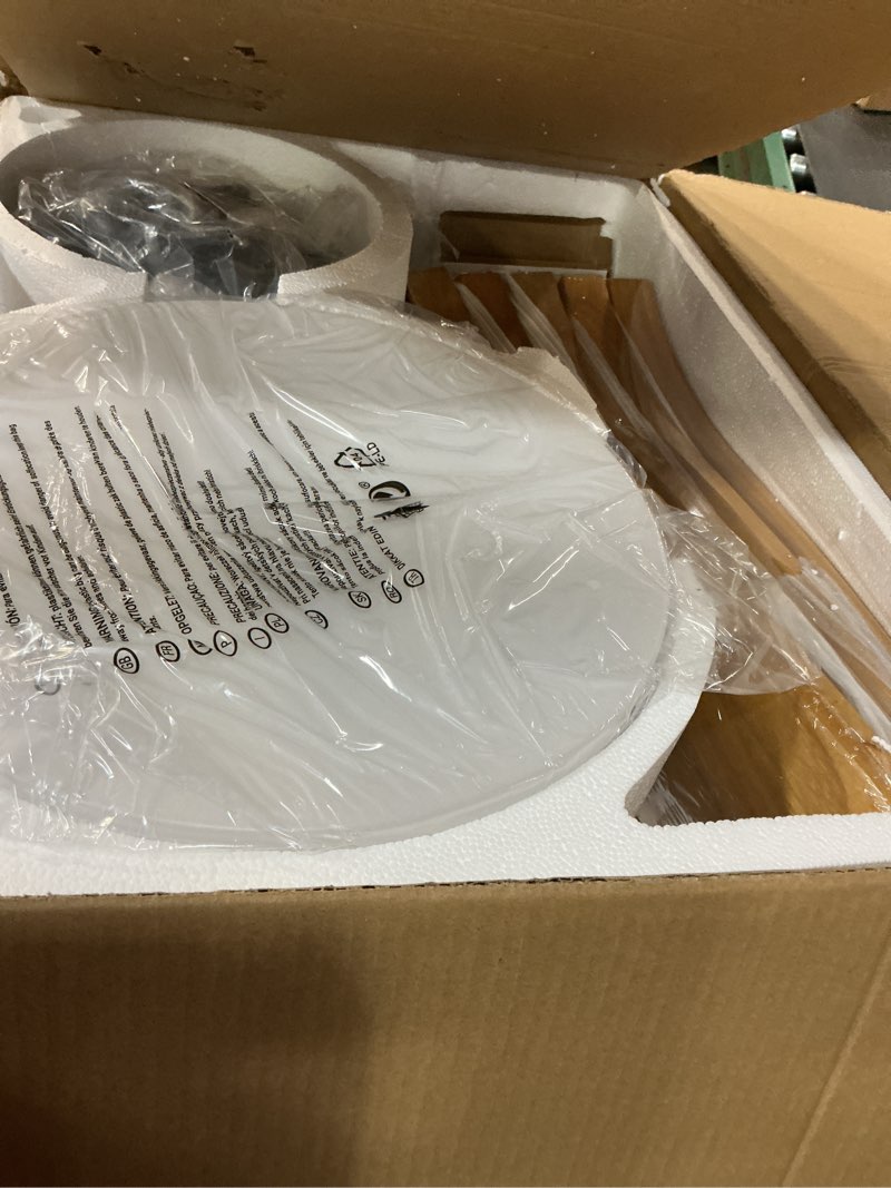 Condition photo showing New/Like New for 46 Inch Wood Ceiling Fan with Remote, Solid Wood 5 Blade Ceiling Fan with Light, Burlywood Rustic Outdoor Light with Fan Flush Mount for Patios Living Room, Dining Room, Bedroom, Farmhouse Natural Wood-5 46inch