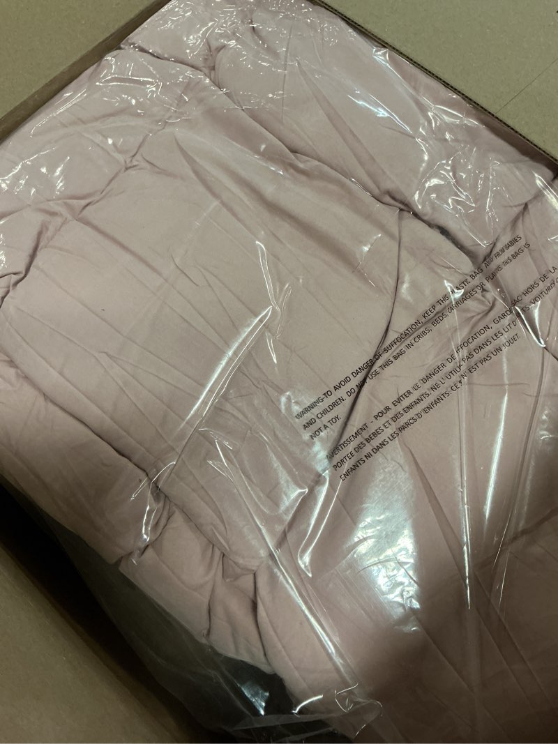 Condition photo showing Good Condition for joysoul king size down comforter - all season ultra soft goose down & feather fiber fill, luxury hotel pink duvet insert with corner tabs (104" x 88") pink king