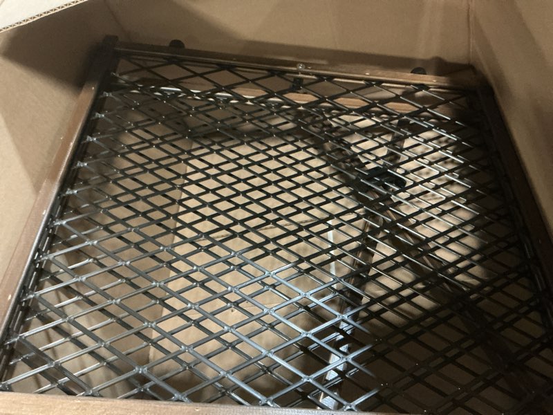 Condition photo showing As Is for Position & Lock Adjustable Wood Baby Gate (Farmhouse Collection)