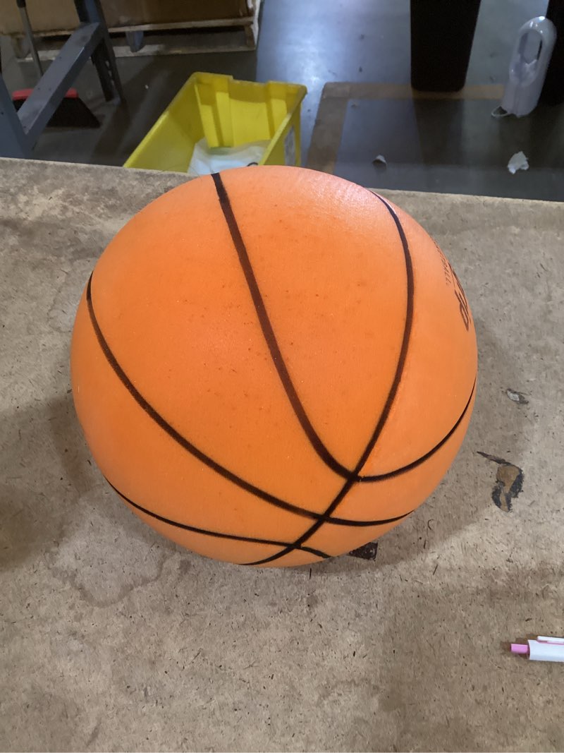 Condition photo showing Good Condition for silent basketball size 7 (29.5") - grooved airless indoor basketball for quiet dribbiling and indoor training, pro pu foam ball - real feel higher bounce quieter premium