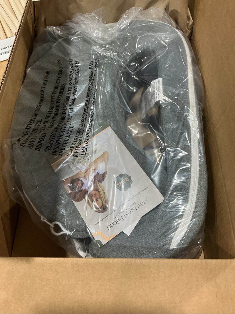 Condition photo showing New/Like New for my brest friend nursing pillow - deluxe - enhanced comfort w/ slipcover - ergonomic breastfeeding pillow for ultimate support for mom & baby - adjustable pillow w/ handy side pocket, evening grey