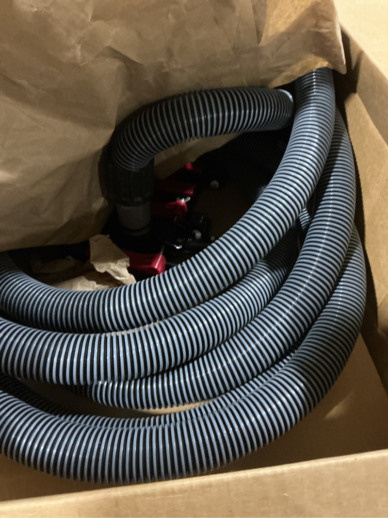 Condition photo showing As Is for sepetrel professional pool vacuum hose and head – heavy duty hoses with swivel cuff and weighted flexible vacuum head, for ingraound & above ground pools 25-ft+vacuum head