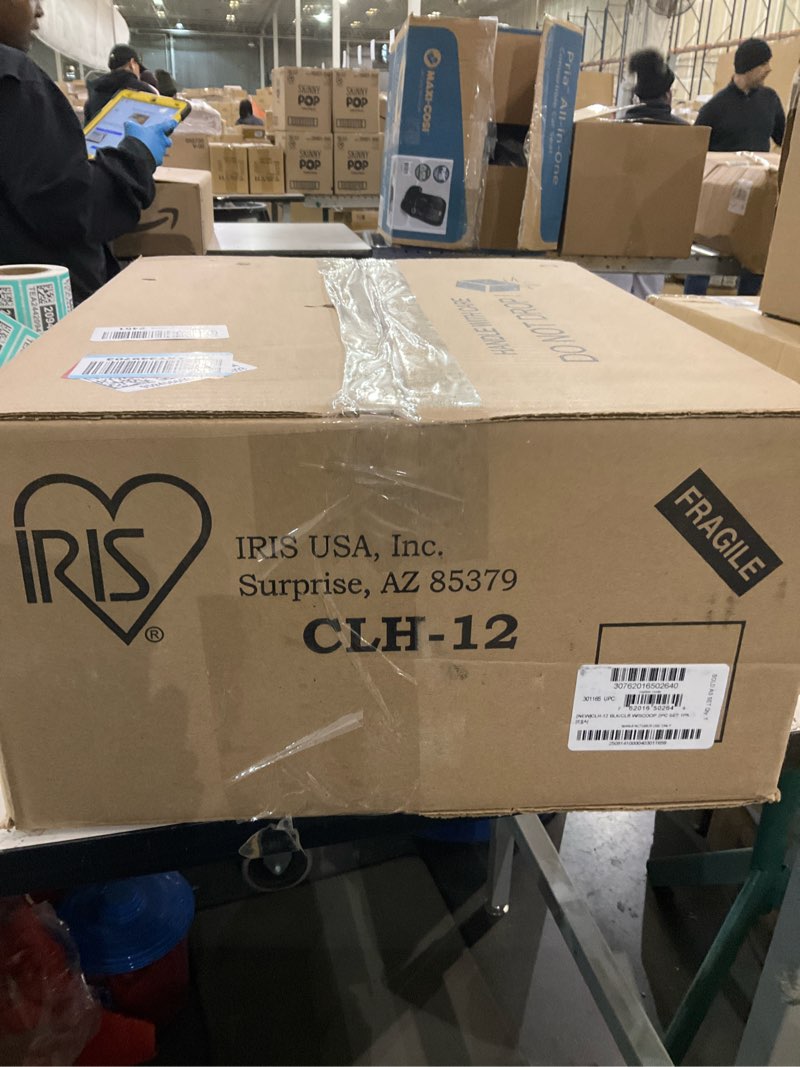 Condition photo showing New/Like New for IRIS USA 2 Pack Large Open Top Cat Litter Box with High Sides, Scatter Shield & Scoop, Black, for Indoor Cats, Kittens or Multicat Homes
