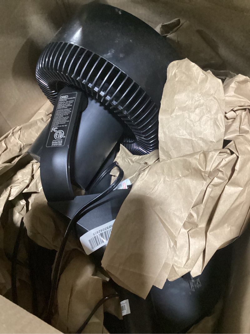 Condition photo showing As Is for Dreo Fan for Bedroom, 90ft Airflow, 20dB Quiet Fan, 90° Oscillating Standing Fan, DC Motor, 8+H Speeds, 3 Modes, 38-42'' Adjustable Height, 8H Timer, Air Circulator for Room, 105° Manual Vertical Black
