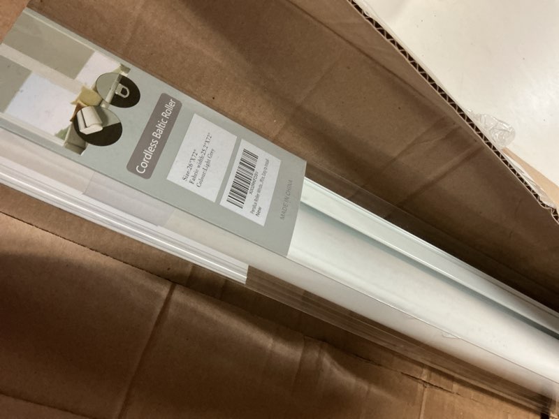 Condition photo showing Good Condition for persilux roller window shades cordless window blinds (26" w x 72" h, light grey) 100% blackout roller shades uv protection energy saving shades for windows, home and office, easy to install 26"w x 72"h light grey