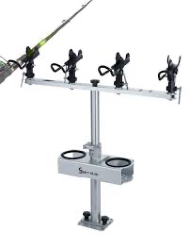 Spirrelab Spider Fishing Rod Holders for Boat Aluminum Crappie Fishing Pole Holder with Adjustable H