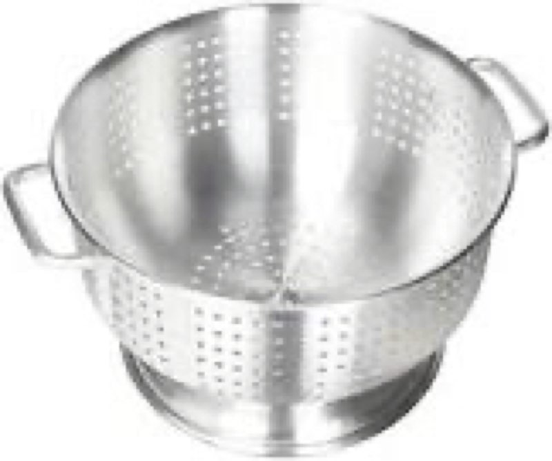 Winco ALO-11BH Aluminum Colander with Base, 11-Quart,Medium 11 Quart With Base & Handle