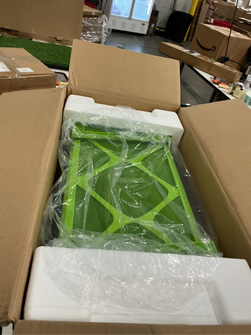 Condition photo showing Good Condition for geometric future m5 tempered glass mid tower, e-atx/atx gaming case, 1.2mm steel, type c, toolless panels, support 420/360 radiator, dual-chamber, black/green, geo-m5-bny black/green glass ver
