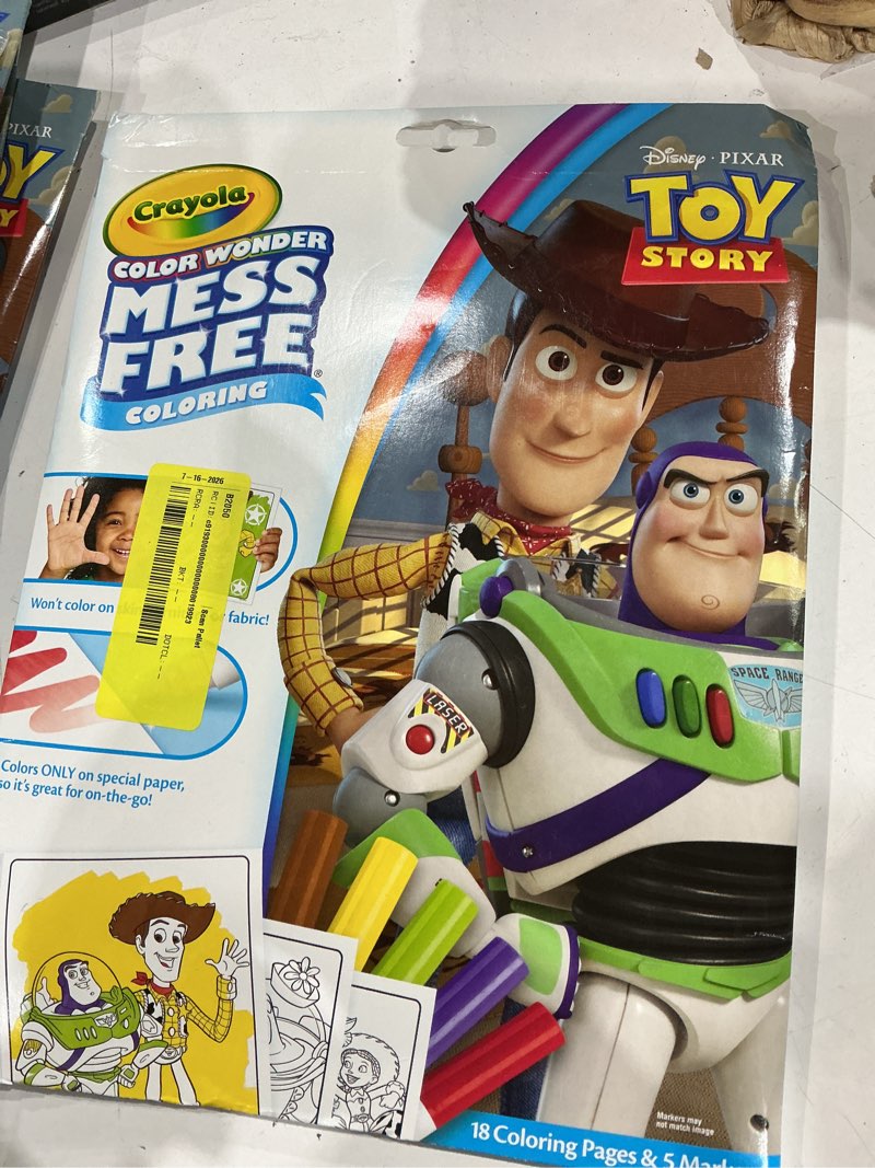 Condition photo showing As Is for crayola 11.94"x9" color wonder foldalope toy story