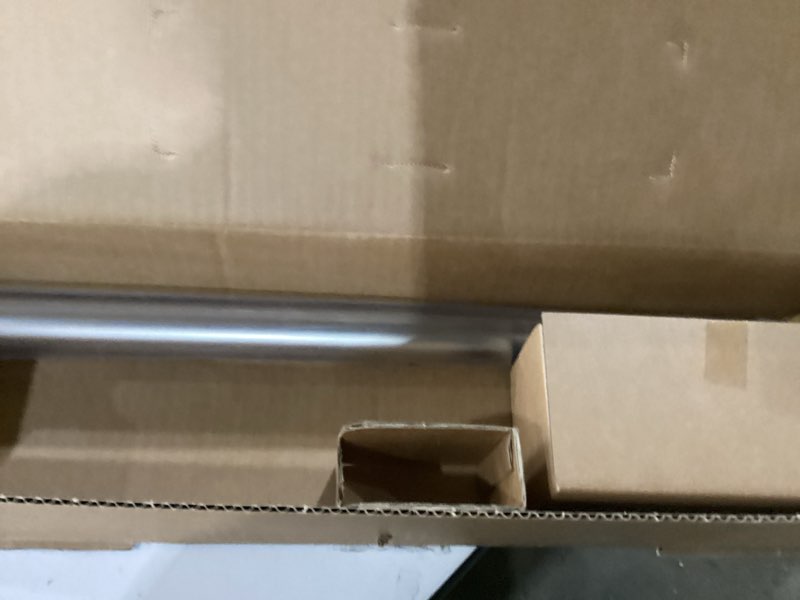 Condition photo showing Good Condition for ivilon drapery treatment window curtain rod - square design 1 1/8 rod. 48 to 86 inch. satin nickel 48 to 86 in.