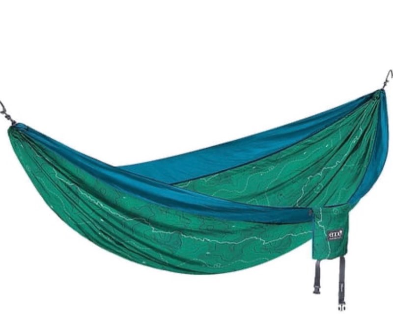 eno doublenest hammock - lightweight, portable, 1 to 2 person hammock - for camping, hiking, backpacking, travel, a festival, or the beach - pacific crest trail association/teal