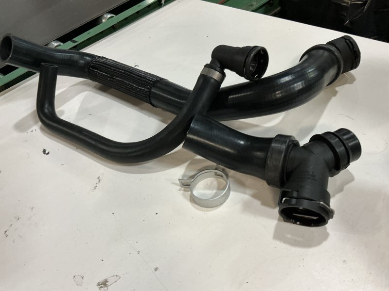 Condition photo showing As Is for dr3z-8566-a upper radiator hose y-connector lower compatible with ford f150 5.0l 2011 2012 2013 2014 2015 2016 2017 2018 2019 2020 replace cl3z-8260-a bl3z 8c350-a dr3z8566a