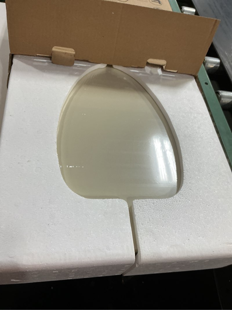 Condition photo showing New/Like New for elongated toilet seat risers for seniors, slow close, elevated toilet seat, heavy duty, never loosen, raised toilet seat elongated bowl, almond/bone(18.5”)