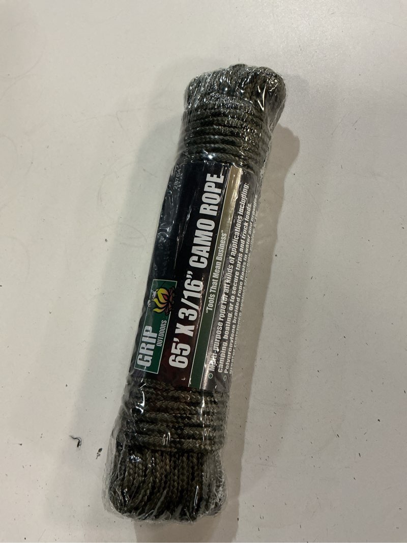 Condition photo showing New/Like New for grip-on 3/16'' multi-purpose rope, green