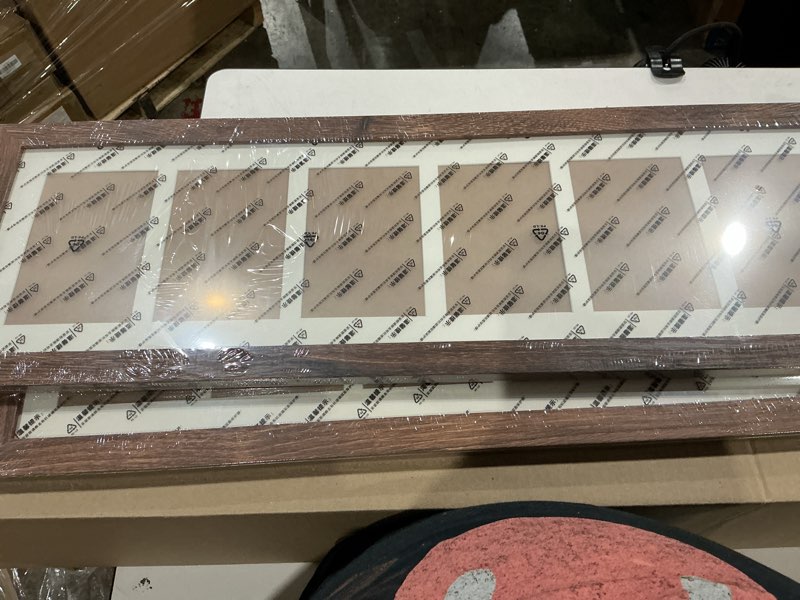 Condition photo showing New/Like New for americanflat 4x6 collage picture frame with shatter-resistant glass - fits six  4x6 photos or use as one 8x24 picture frame - signature collection - collage frames for wall display - black black 8x24 six 4x6 photos