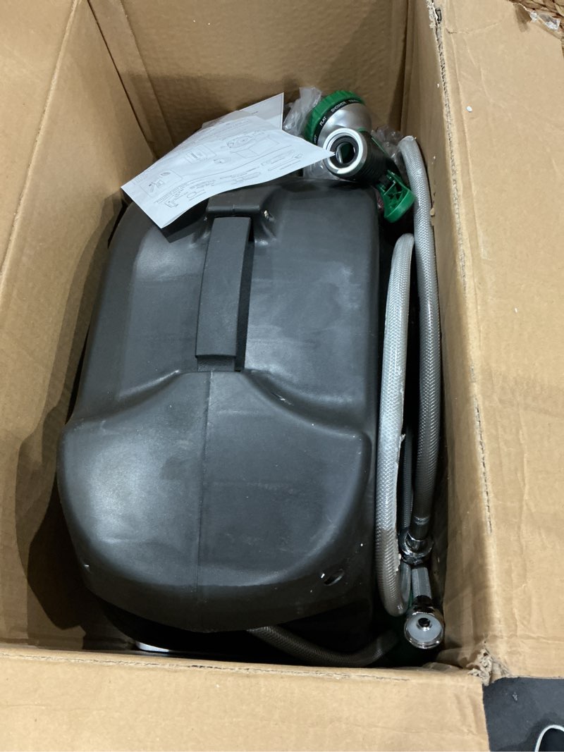 Condition photo showing Good Condition for retractable garden hose reel - 1/2 in x 120 ft automatic wall mount heavy duty automatic water hose reel with 9 patterns nozzle, kink-resistant hose, 180° swivel, auto-lock for outdoor watering