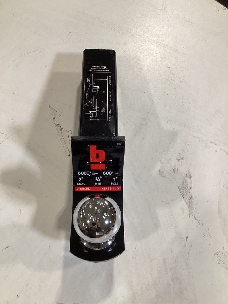 Condition photo showing As Is for curt manufacturing 45036 class iii 2" loaded ball mount with 2" ball