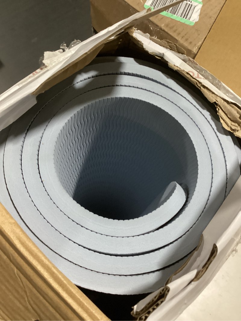 Condition photo showing Good Condition for YOTTOY Yoga Mat?Extra Thick Yoga Mat (1/2inch),Professional TPE Exercise Mat,Non-Slip Workout Mat for Yoga, Pilates, Fitness, Barefoot Workouts, Home Gym Studio with Strap Blue 72*24*1/2inch